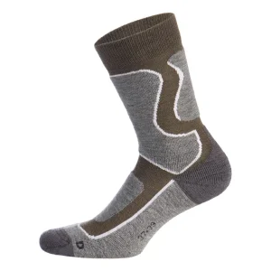 Chaussettes Laine Merinos –  Mixte – Tige haute – Eco-conçues – Kaki/Gris – OGARUN