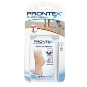 Hydrocomfort Misura Media Prontex – Dispositivo Medico, 5 Pezzi – Cerotti idrocolloidali per vesciche e scottature