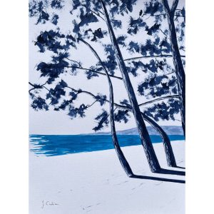 « Encre bicolore- Plage du Cap Coz #1 »