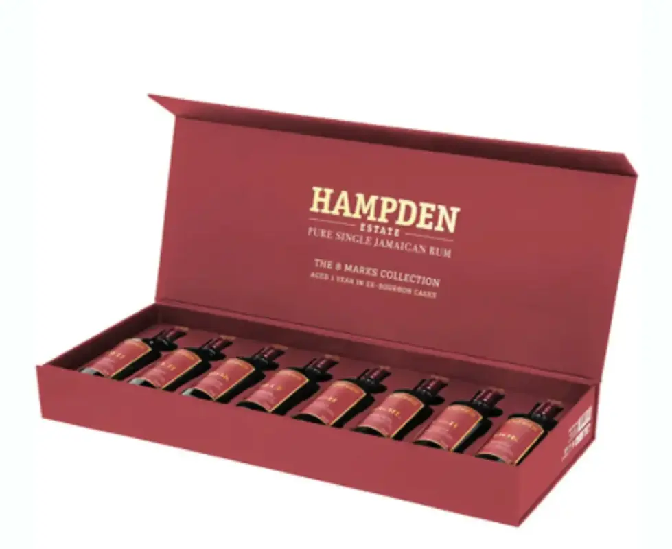 Rum Hampden Coffret 8 Marks collection 1 An 52° 8*20CL stock limité