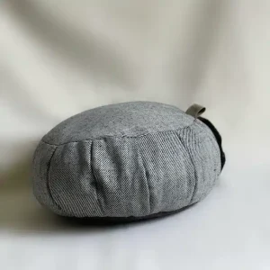 Zafu en laine naturelle et chanvre indigo éco-responsable relaxation – Fait en France